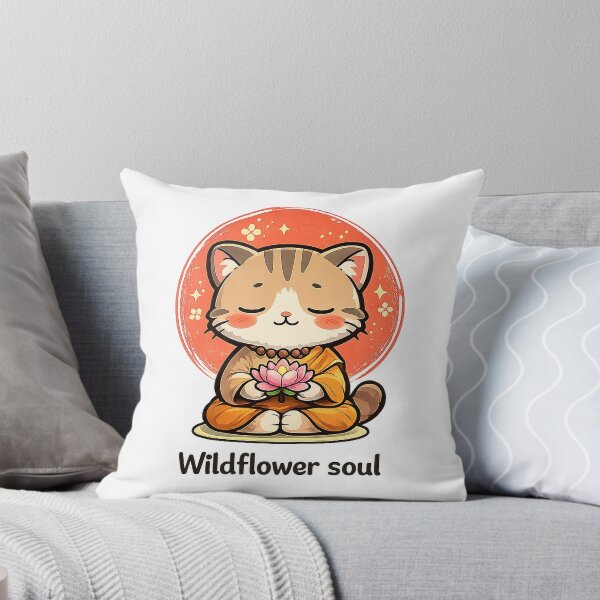 Item preview, Wildflower Soul Spiritual Cat designed and sold by AlvelinaCP.