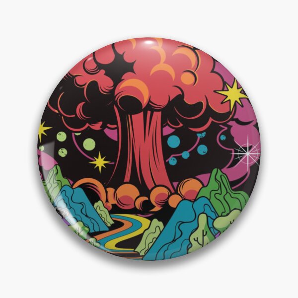 Item preview, Psychedelic Mushroom UFO Cosmic Landscape Art designed and sold by TZAR WORKS.