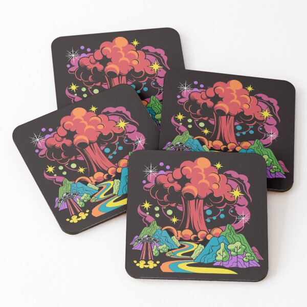 Item preview, Psychedelic Mushroom UFO Cosmic Landscape Art designed and sold by TZAR WORKS.