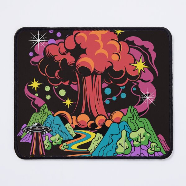 Item preview, Psychedelic Mushroom UFO Cosmic Landscape Art designed and sold by TZAR WORKS.
