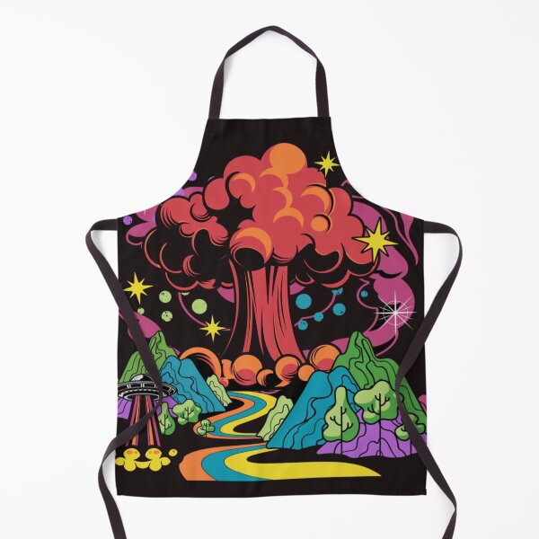 Item preview, Psychedelic Mushroom UFO Cosmic Landscape Art designed and sold by TZAR WORKS.