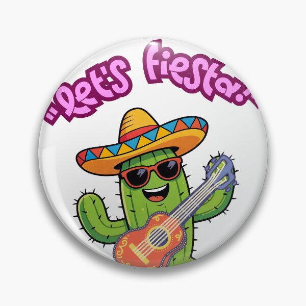 Item preview, Let's Fiesta - Funny Dancing Cactus Mexican Guitarist designed and sold by Soluna Studio.