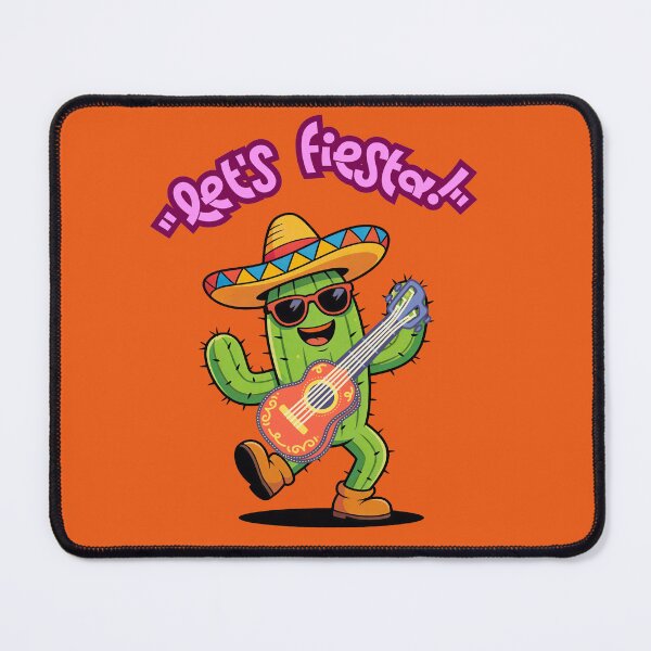 Item preview, Let's Fiesta - Funny Dancing Cactus Mexican Guitarist designed and sold by Soluna Studio.