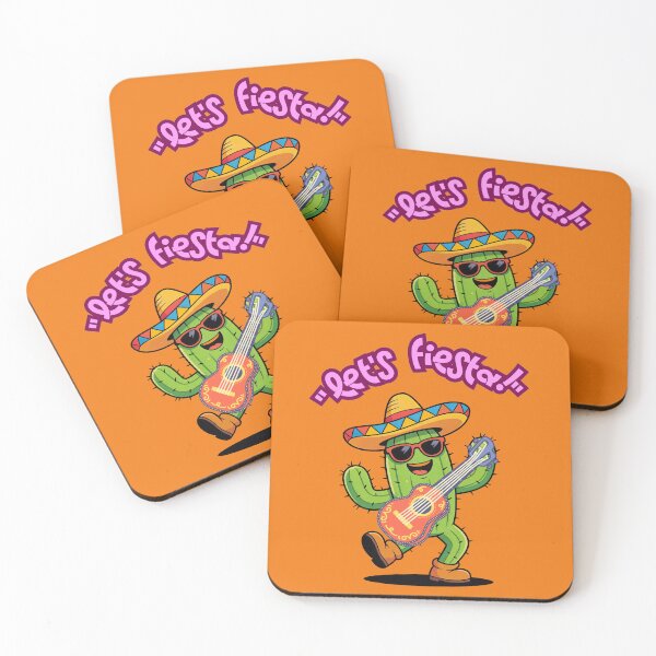 Item preview, Let's Fiesta - Funny Dancing Cactus Mexican Guitarist designed and sold by Soluna Studio.