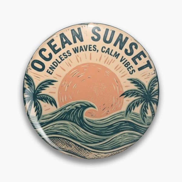 Item preview, Ocean Sunset Endless Waves Calm Vibes designed and sold by Zenvique Art.