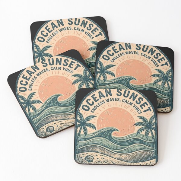 Item preview, Ocean Sunset Endless Waves Calm Vibes designed and sold by Zenvique Art.