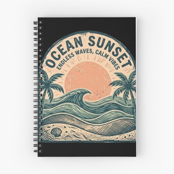 Item preview, Ocean Sunset Endless Waves Calm Vibes designed and sold by Zenvique Art.