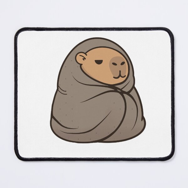 Item preview, Cute Cozy Capybara Wrapped in Blanket designed and sold by OlhaDreamArt.