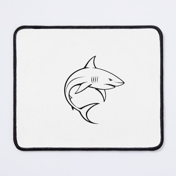 Item preview, Shark line art designed and sold by Glassear.