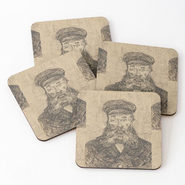 Item preview, Portrait of Joseph Roulin by Vincent van Gogh: Post Impressionist Line Art designed and sold by artofuniverse.