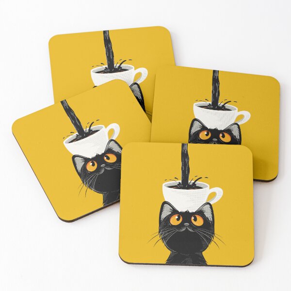 Item preview, Black Cat Coffee Purr-over designed and sold by danhoodstudio.