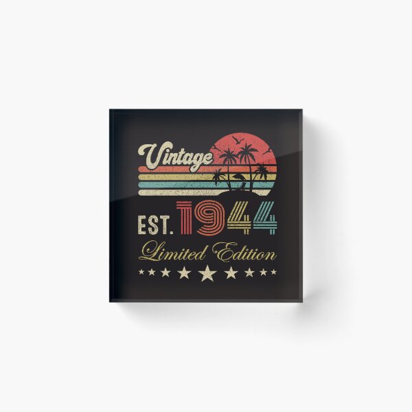 Item preview, Vintage 1944 Est Limited Edition Retro Sunset Birthday designed and sold by randomslife.