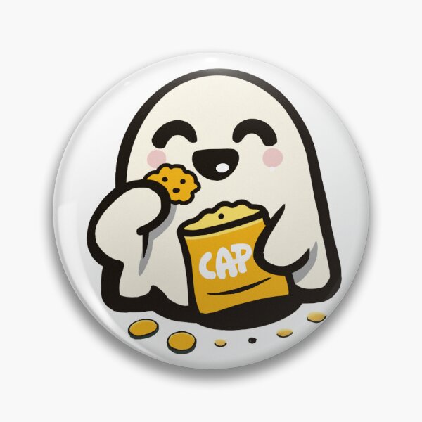 Item preview, Cute Snack Ghost Eating Chips designed and sold by OlhaDreamArt.