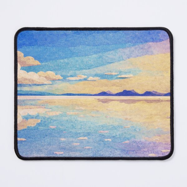 Item preview, Dramatic Sunset over Salt Flats III, Salar de Uyuni, Bolivian Landscape, Mixed Media Digital Collage designed and sold by SWSandraWechner.