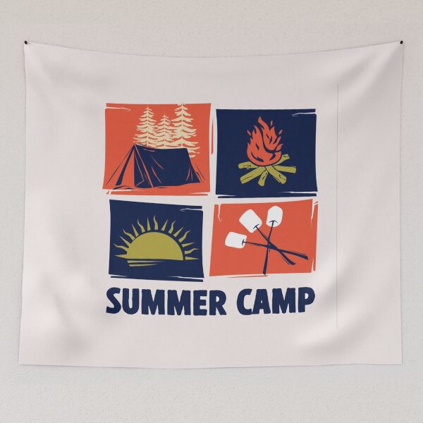Item preview, Retro Summer Camp Adventure Badge Art designed and sold by TZAR WORKS.