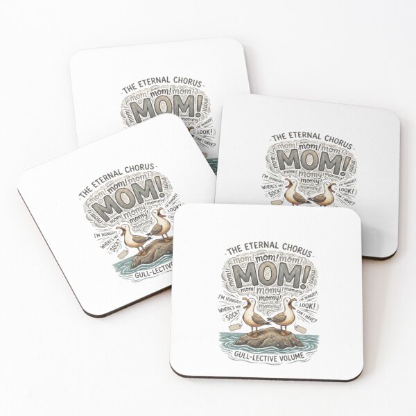 Item preview, Funny Screaming Seagulls Calling 'MOM!' - Personalized Family Flock Design designed and sold by anasmovic.