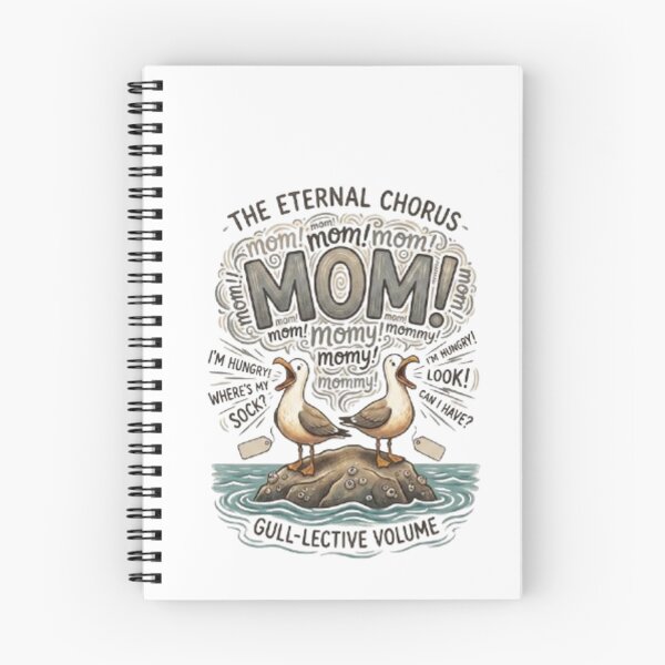 Item preview, Funny Screaming Seagulls Calling 'MOM!' - Personalized Family Flock Design designed and sold by anasmovic.