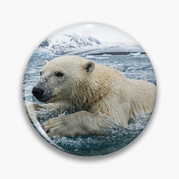 Item preview, Polar bear swimming. designed and sold by Malisa345.