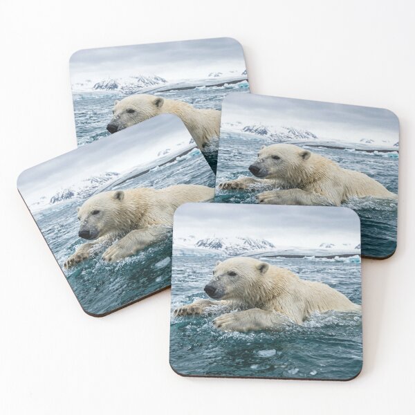 Item preview, Polar bear swimming. designed and sold by Malisa345.