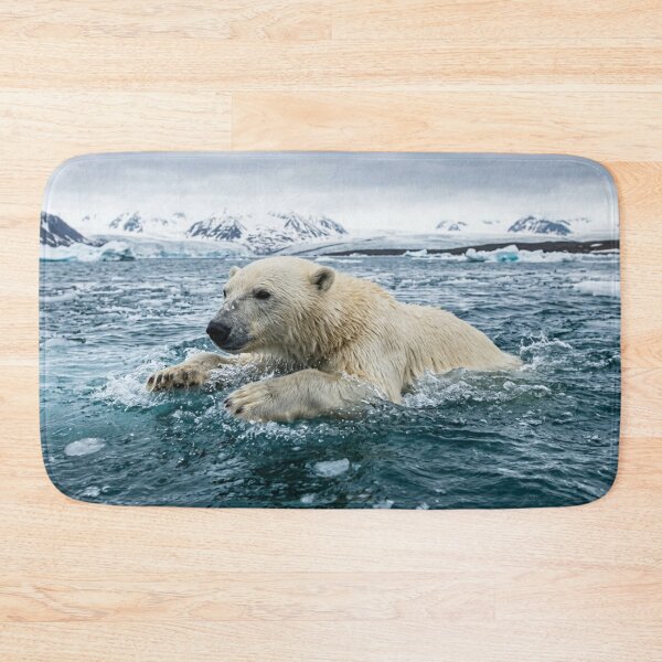 Item preview, Polar bear swimming. designed and sold by Malisa345.