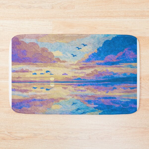 Item preview, Dramatic Sunset over Salt Flats IV, Salar de Uyuni, Bolivian Landscape, Mixed Media Digital Collage designed and sold by SWSandraWechner.