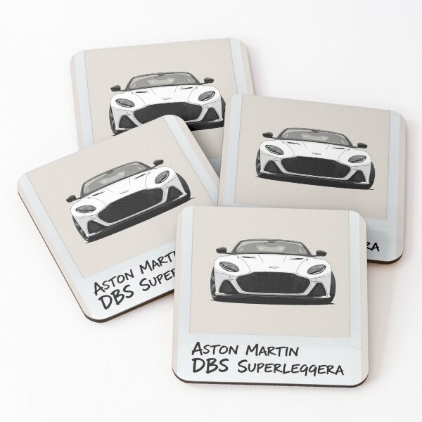 Item preview, Aston Martin DBS Superleggera White Modern Supercar Polaroid Art designed and sold by Motorline44.