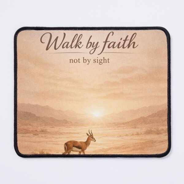 Item preview, Walk by Faith Not by Sight – Desert Gazelle Christian Minimal Art designed and sold by lindalifepeace.