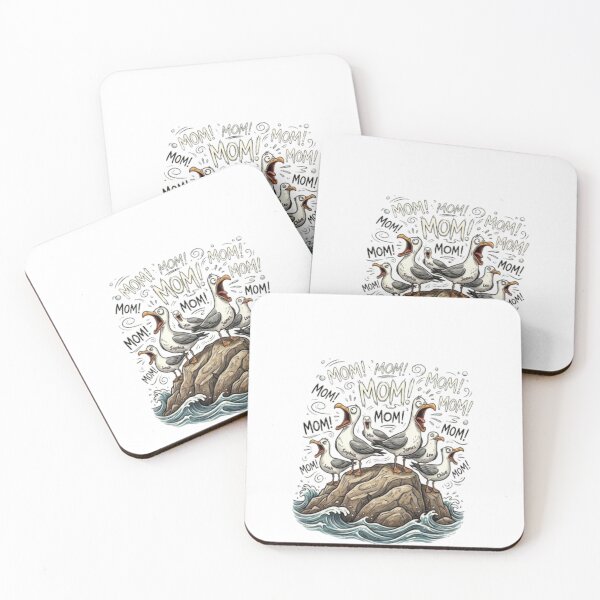 Item preview, Funny Screaming Seagulls Calling 'MOM!' - Personalized Family Flock Design designed and sold by anasmovic.