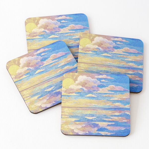 Item preview, Dramatic Sunset over Salt Flats VI, Salar de Uyuni, Bolivian Landscape, Mixed Media Digital Collage designed and sold by SWSandraWechner.