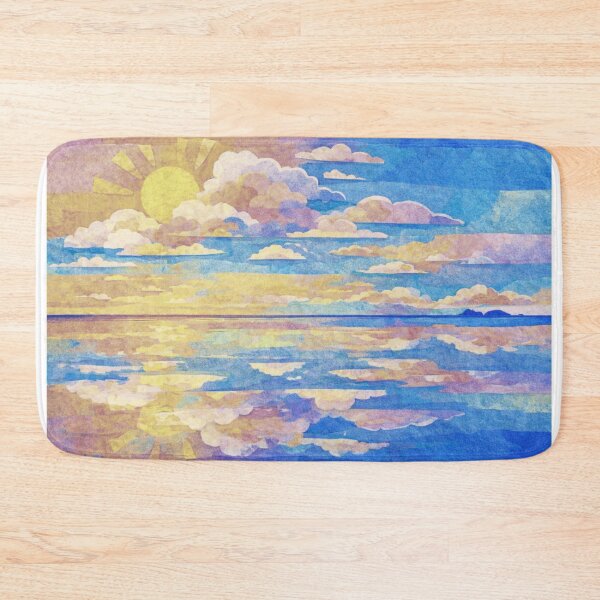 Item preview, Dramatic Sunset over Salt Flats VI, Salar de Uyuni, Bolivian Landscape, Mixed Media Digital Collage designed and sold by SWSandraWechner.