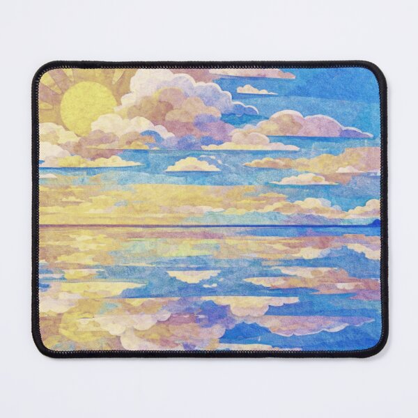 Item preview, Dramatic Sunset over Salt Flats VI, Salar de Uyuni, Bolivian Landscape, Mixed Media Digital Collage designed and sold by SWSandraWechner.