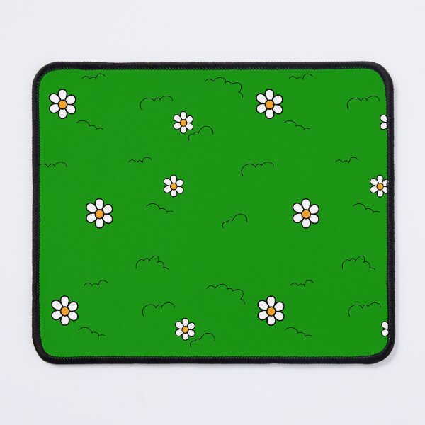 Item preview, Playful Cartoon Daisy Garden - Seamless Grass Pattern designed and sold by Niji Hibana.