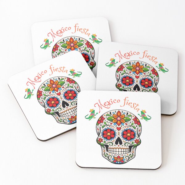 Item preview, Mexico Fiesta Sugar Skull - Vibrant Floral Calavera Art designed and sold by Soluna Studio.