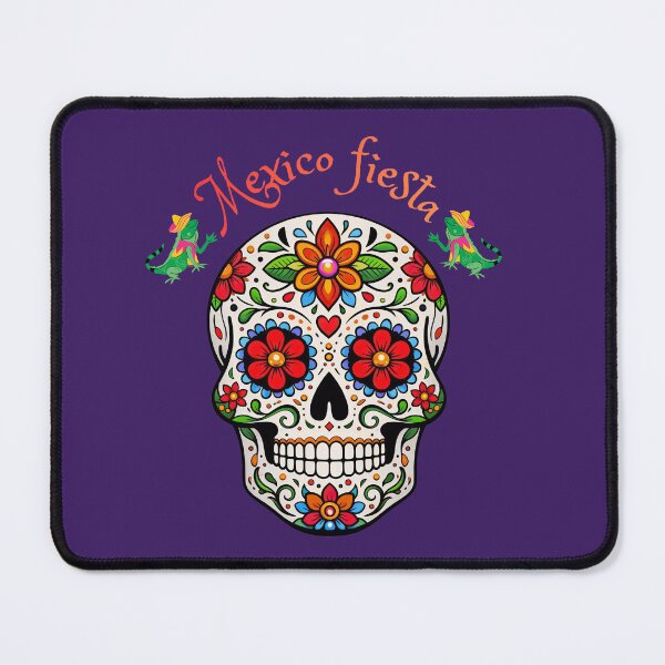 Item preview, Mexico Fiesta Sugar Skull - Vibrant Floral Calavera Art designed and sold by Soluna Studio.