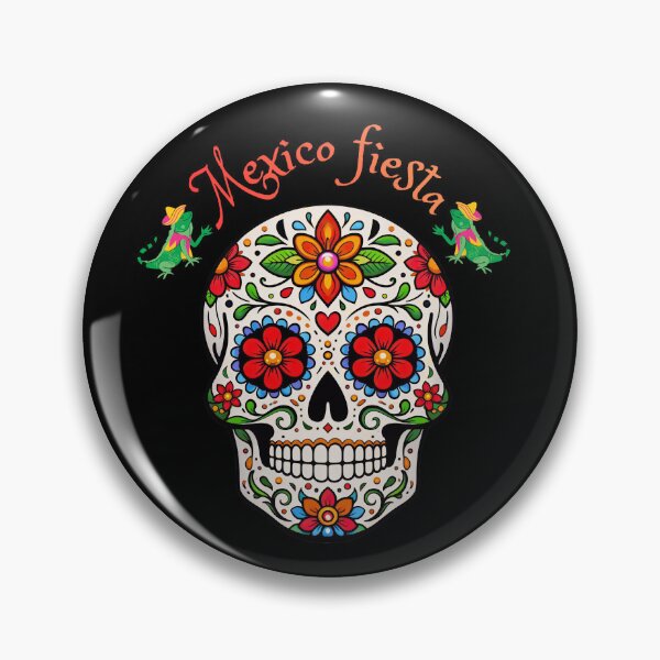 Item preview, Mexico Fiesta Sugar Skull - Vibrant Floral Calavera Art designed and sold by Soluna Studio.