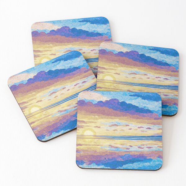 Item preview, Dramatic Sunset over Salt Flats VII, Salar de Uyuni, Bolivian Landscape, Mixed Media Digital Collage designed and sold by SWSandraWechner.