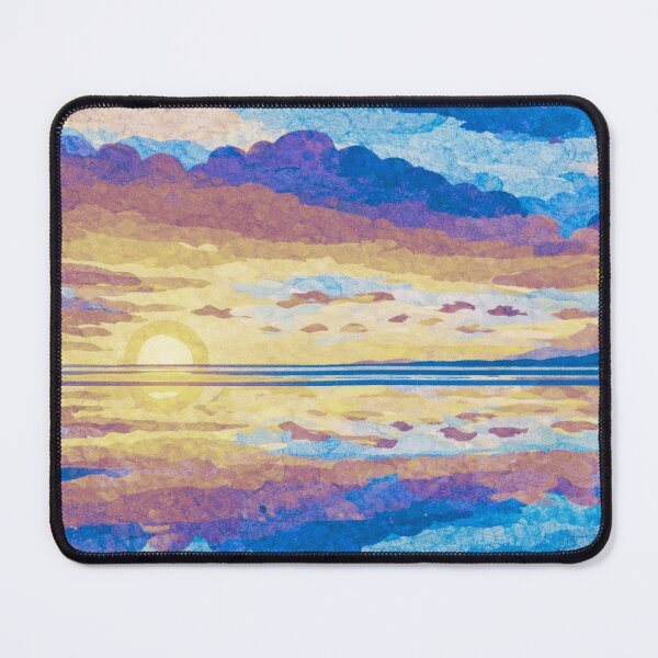 Item preview, Dramatic Sunset over Salt Flats VII, Salar de Uyuni, Bolivian Landscape, Mixed Media Digital Collage designed and sold by SWSandraWechner.