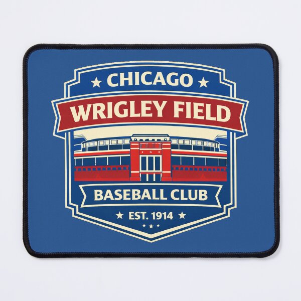Item preview, Chicago Wrigley Field Vintage Baseball Badge, Retro Ballpark Blue Red Design designed and sold by GhostDawgs.
