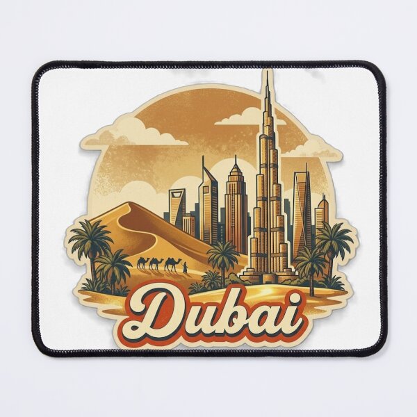 Item preview, Dubai Vintage Retro Travel Design designed and sold by MIArt Studio.