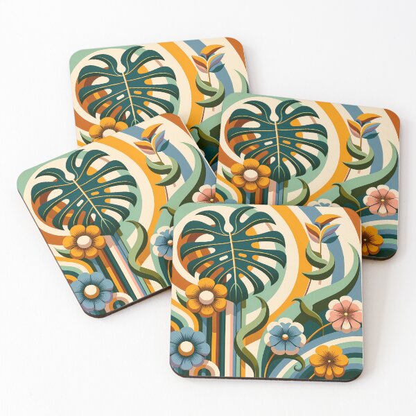 Item preview, Abstract Botanical Leaves and Flowers designed and sold by InkSmithery.