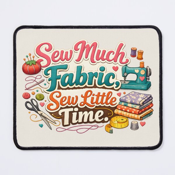 Item preview, Sew Much Fabric, Sew Little Time – Cute Sewing Lover Design designed and sold by blankTeeShirt.