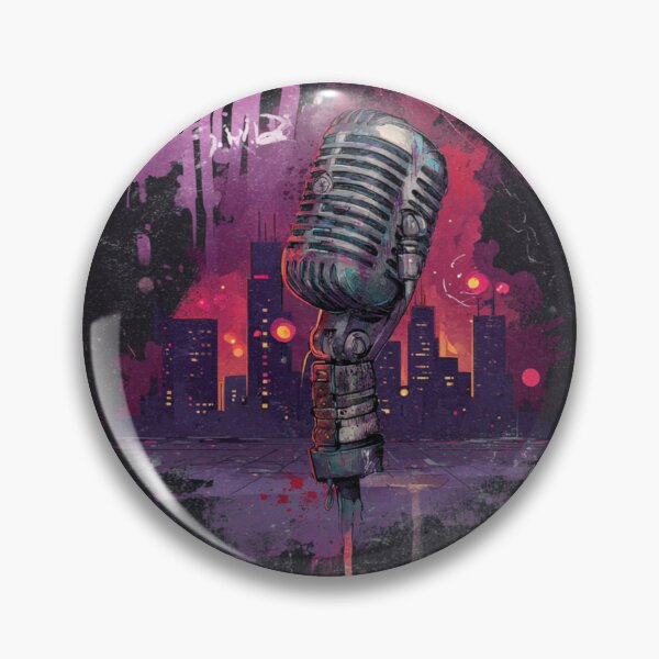 Item preview, Microphone Hip Hop Graffiti Night City Street Art designed and sold by GrinGalore.