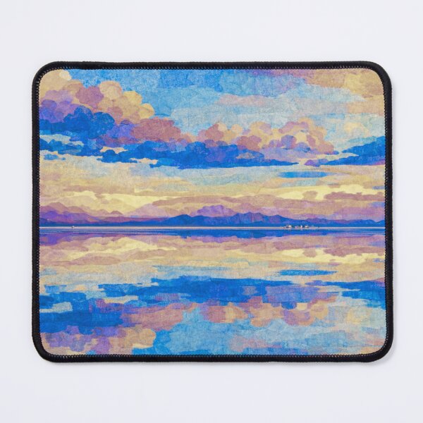 Item preview, Dramatic Sunset over Salt Flats VIII, Salar de Uyuni, Bolivian Landscape, Mixed Media Digital Collage designed and sold by SWSandraWechner.