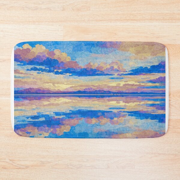 Item preview, Puesta de sol espectacular sobre el Salar de Uyuni VIII, paisaje boliviano, collage digital de técnica mixta. designed and sold by SWSandraWechner.