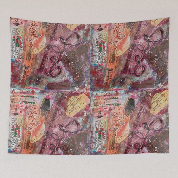 Item preview, time to grow up (mixed media) designed and sold by MKMV collages/notes/bright colors.
