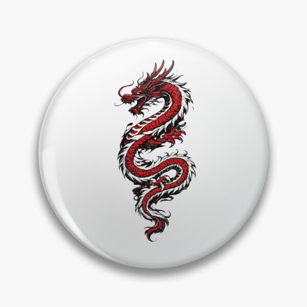 Artikelvorschau, Rotes japanisches Drachen-Tattoo im asiatischen Ästhetik-Stil entworfen und verkauft von KaozTempest.