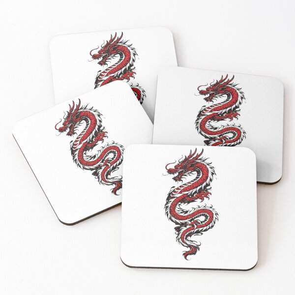 Item preview, Red Japanese Dragon Tattoo Style Asian Aesthetic Design designed and sold by KaozTempest.