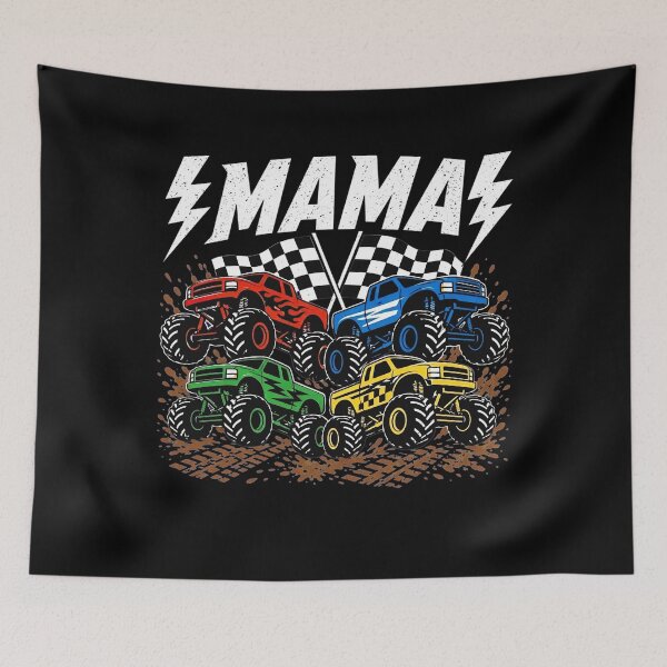 Item preview, Mama Retro Monster Truck Family Crew Birthday Matching designed and sold by clothesy7.