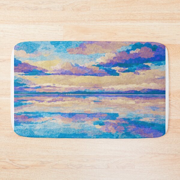 Item preview, Dramatic Sunset over Salt Flats IX, Salar de Uyuni, Bolivian Landscape, Mixed Media Digital Collage designed and sold by SWSandraWechner.