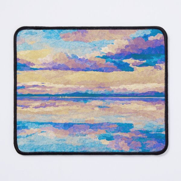Item preview, Dramatic Sunset over Salt Flats IX, Salar de Uyuni, Bolivian Landscape, Mixed Media Digital Collage designed and sold by SWSandraWechner.